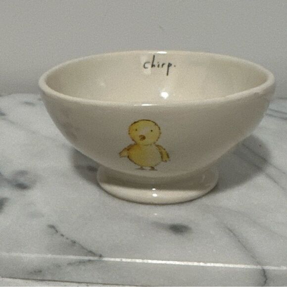 Charming Cream Bowl with Chick Design Rae Dunn chirp VTG - Picture 8 of 12